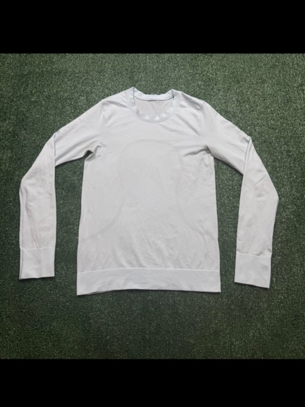 Lululemon Shirt Size 4 White Blue Long Sleeve Performance Tee